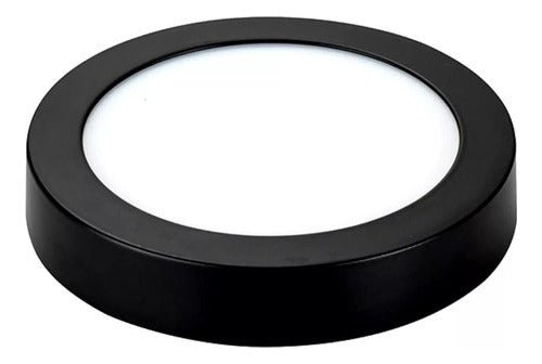 Panel Led Negro Sobrepuesto Redondo 18w 3 Años Garantía - Mi tienda 