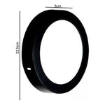 Panel Led Negro Sobrepuesto Redondo 18w 3 Años Garantía - Mi tienda