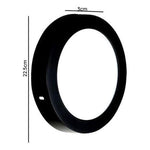 Panel Led Negro Sobrepuesto Redondo 18w 3 Años Garantía - Mi tienda