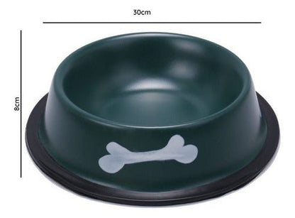 Plato Comedero Aluminio Colores Para Mascotas Grandes - Mi tienda 