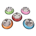 Plato Comedero Aluminio  Colores Para Mascotas Medianas - Mi tienda