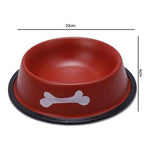 Plato Comedero Aluminio  Colores Para Mascotas Medianas - Mi tienda