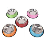 Plato Comedero Aluminio Grande Colores Para Mascotas Perros - Mi tienda