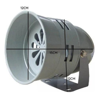 Sirena Tipo Turbina Alarma Seguro Bocina Metálica 125db 220v - Mi tienda