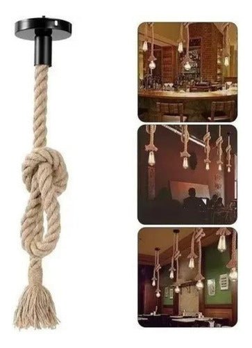 Soquete Colgante Decorativo Vintage Retro Soga E27 R E P