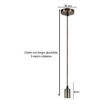 Soquete Vintage E27 Bronce-grafito Modelo Lampara Retro Deco - Mi tienda