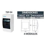 Tablero Sobrepuesto Caja Ip40 4 Circuitos T3 Sec - Mi tienda