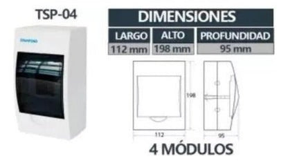 Tablero Sobrepuesto Caja Ip40 4 Circuitos T3 Sec - Mi tienda 