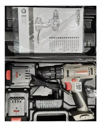 Taladro Inalambrico Recargable 14.4v + 2 Baterias Crown Pro - Mi tienda 